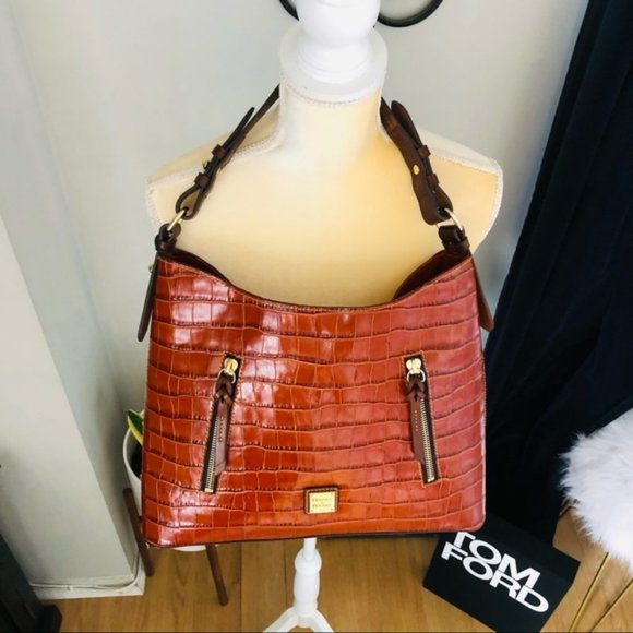 Dooney & Bourke Cooper Croc Hobo Shoulder Bag, NWT - Picture 3 of 16